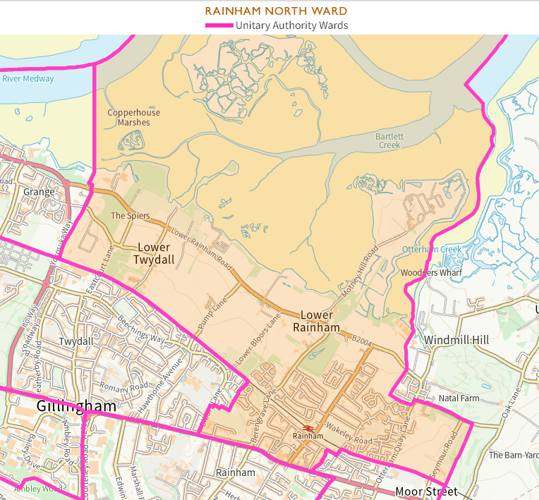 Raingham North Ward Map